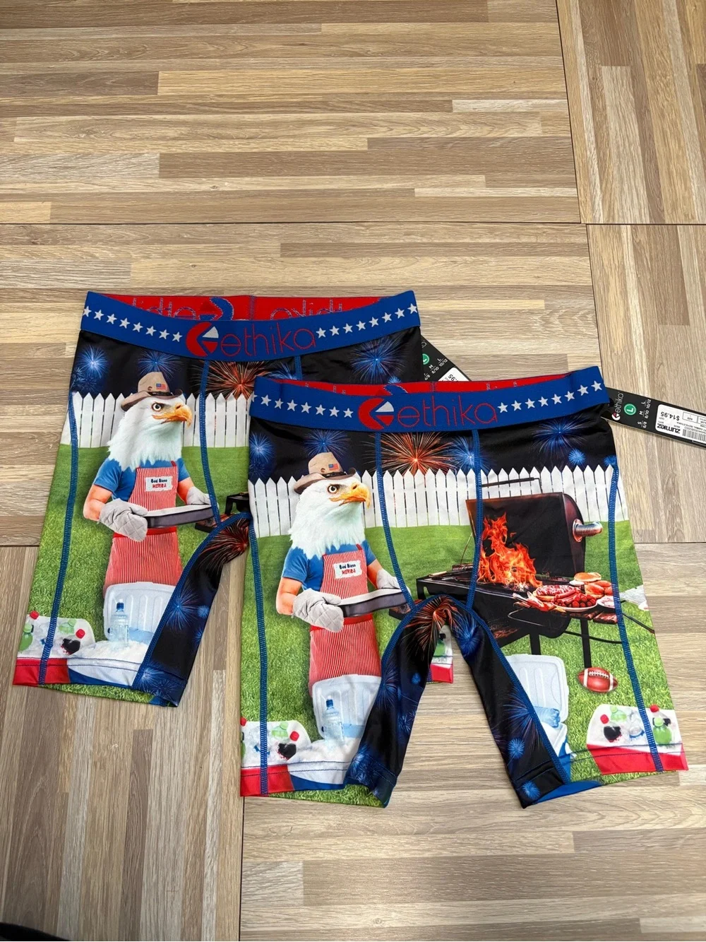 Ethika Kids' Eagle BBQ Print briefs